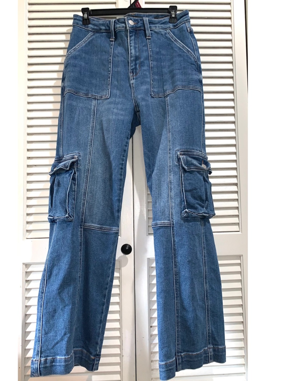 Judy Blue High Rise Cargo Wide Leg Jeans Size 11/30 EUC